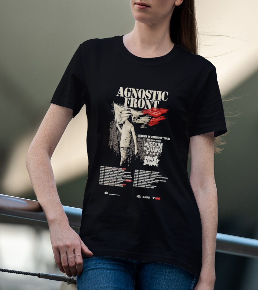 Agnostic Front European Echoes In Eternity Tour 2026 Punk Tour Dates T-Shirt