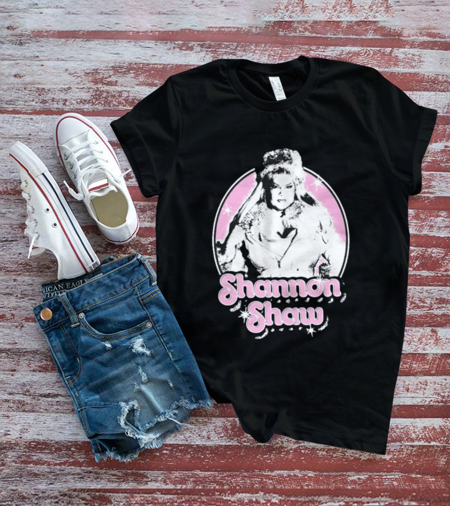 Shannon Shaw Fur Coat Glamour Pink Starry T-Shirt