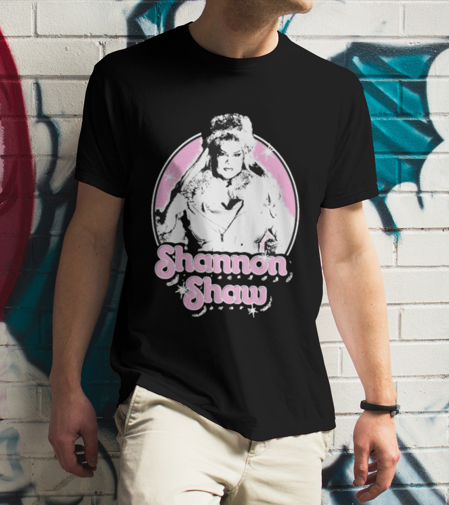 Shannon Shaw Fur Coat Glamour Pink Starry T-Shirt
