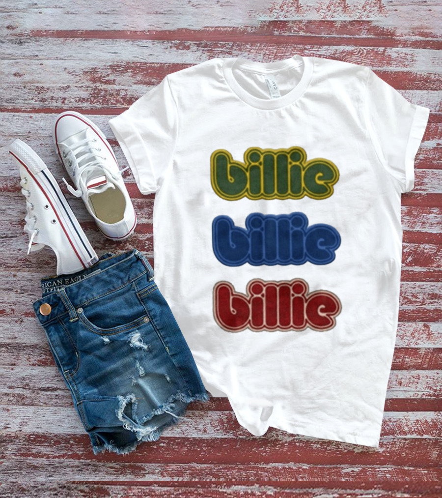 Billie Eilish Billie Triple Text Color Variations T-Shirt