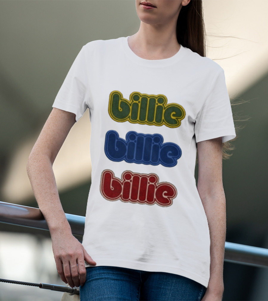 Billie Eilish Billie Triple Text Color Variations T-Shirt