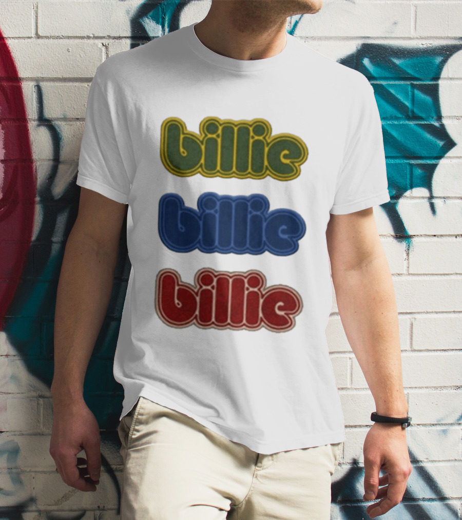 Billie Eilish Billie Triple Text Color Variations T-Shirt