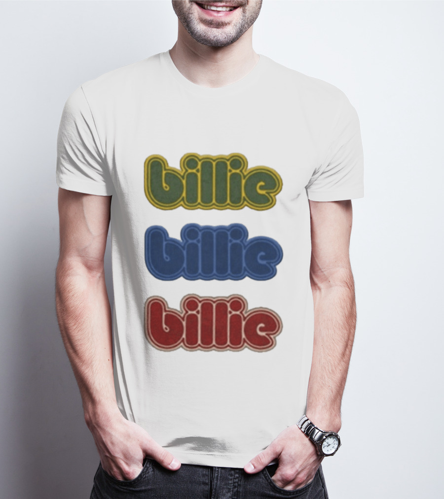 Billie Eilish Billie Triple Text Color Variations T-Shirt