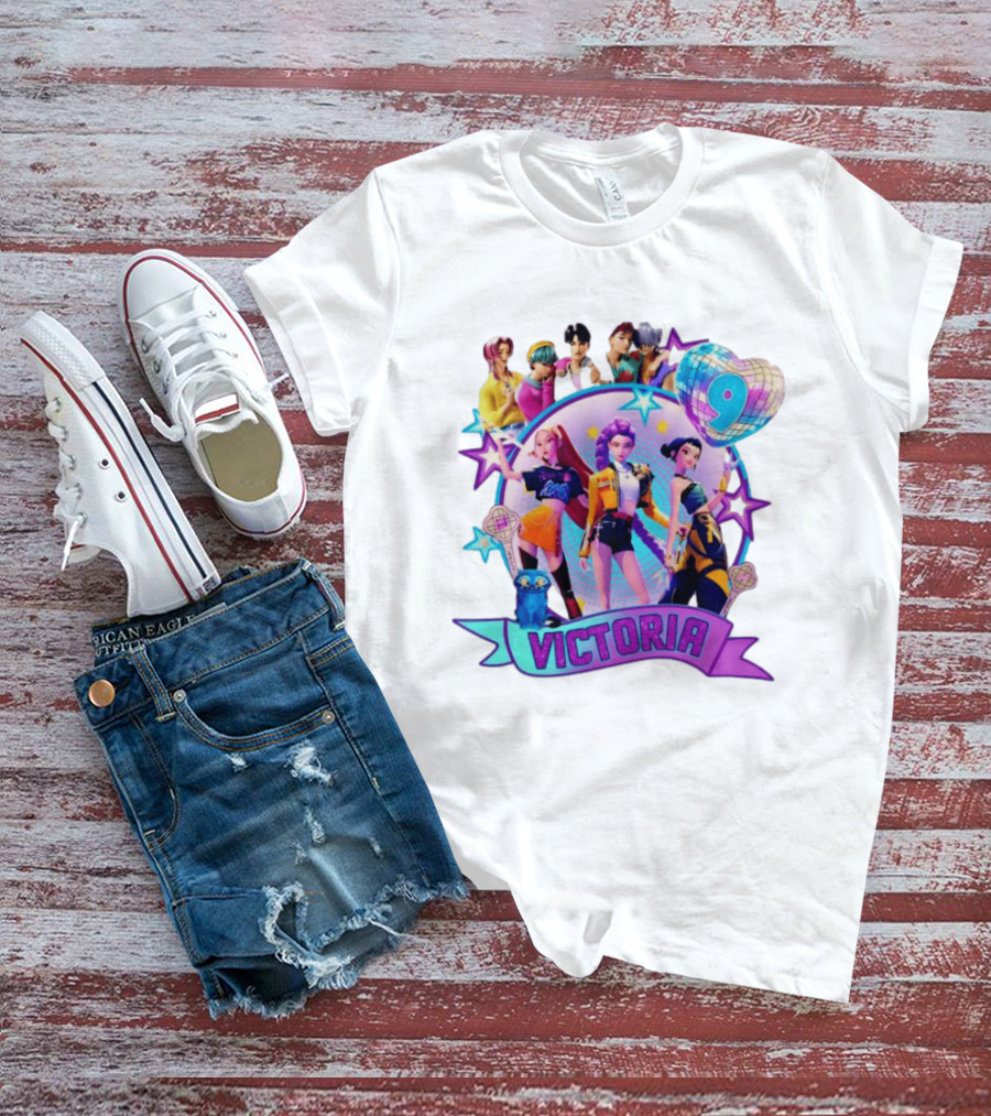 Victoria Huntrix Kpop Birthday Celebration Star Characters T-Shirt