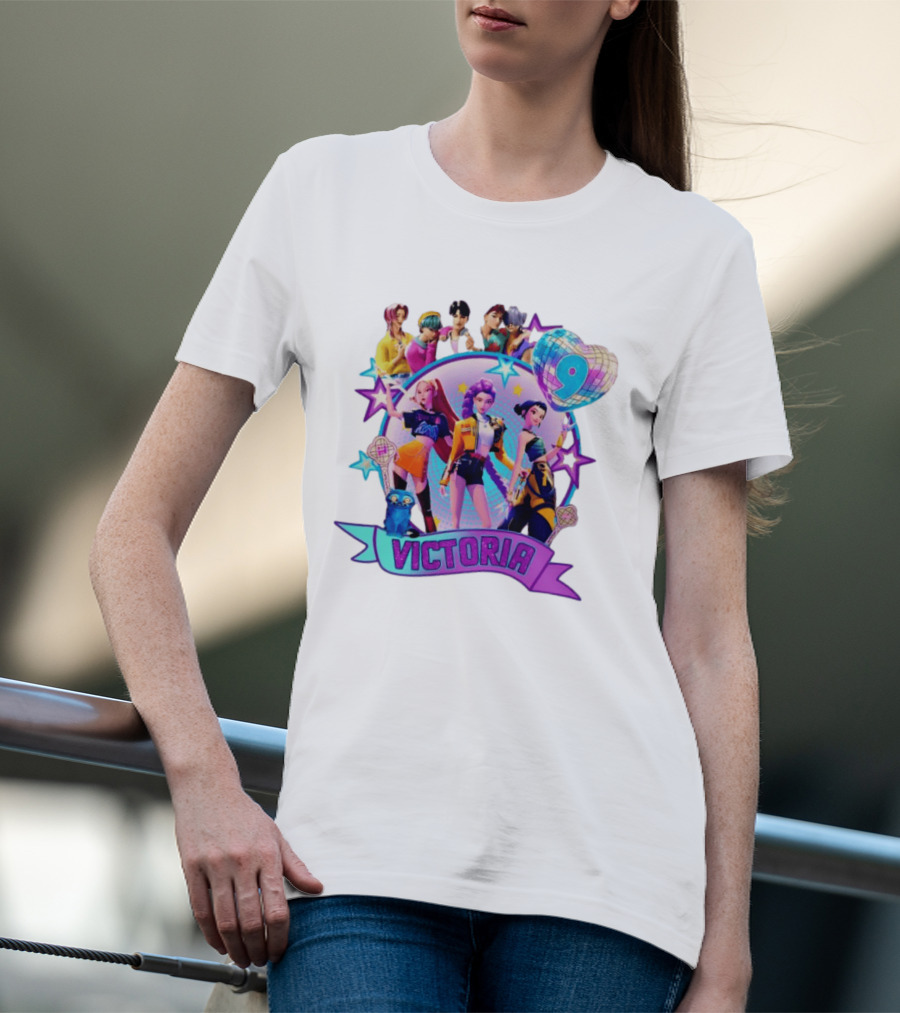 Victoria Huntrix Kpop Birthday Celebration Star Characters T-Shirt