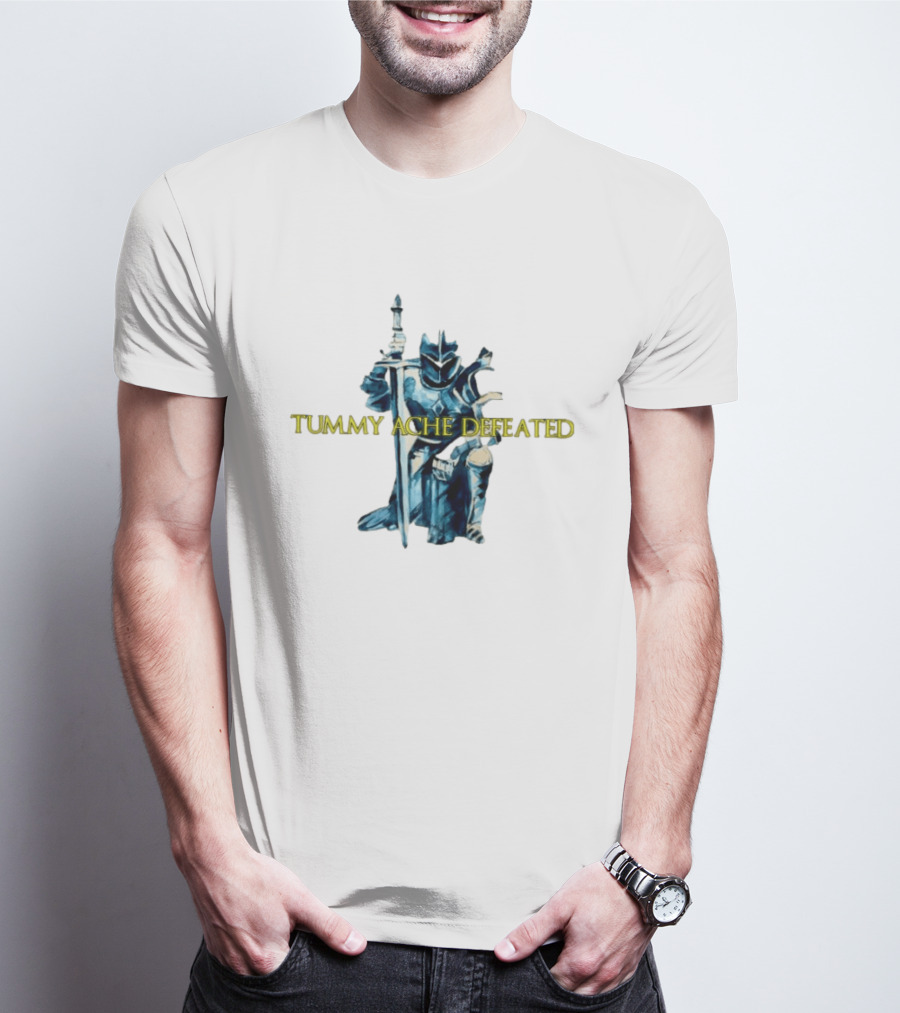 Tummy Ache Defeated Medieval Knight T-Shirt