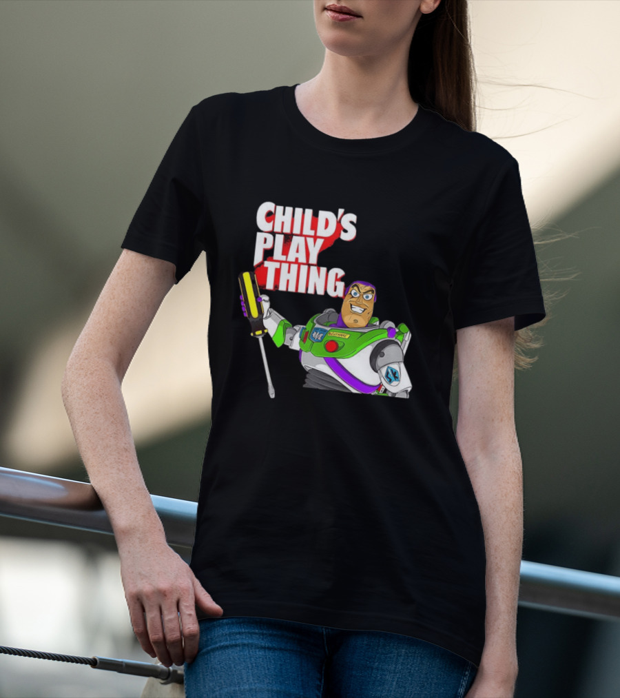 Child's Play Thing Buzz Lightyear Horror Crossover Toy Story T-Shirt