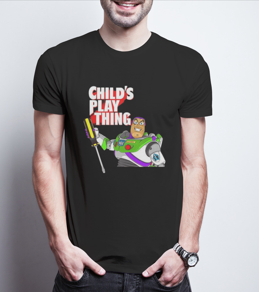 Child's Play Thing Buzz Lightyear Horror Crossover Toy Story T-Shirt