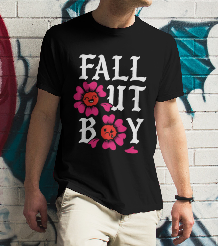 Fall Out Boy Floral Pink Red Flowers T-Shirt