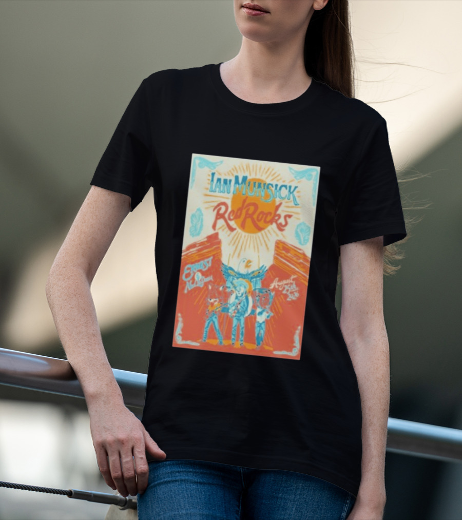 Ian Munsick Red Rocks Morrison Colorado August 25 2026 Concert Event T-Shirt