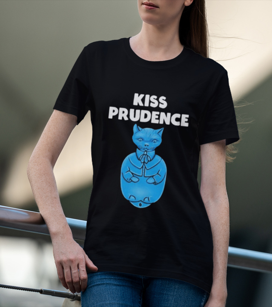 Kiss Prudence Happytoast Cat Blue T-Shirt