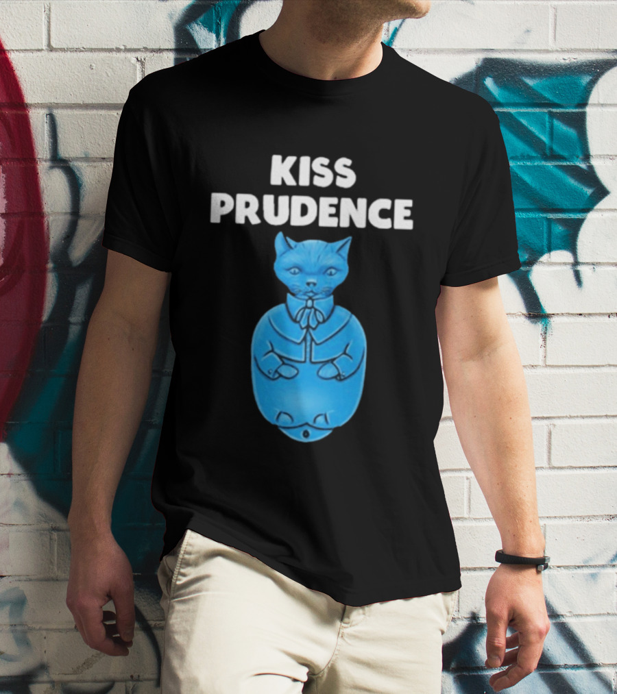 Kiss Prudence Happytoast Cat Blue T-Shirt