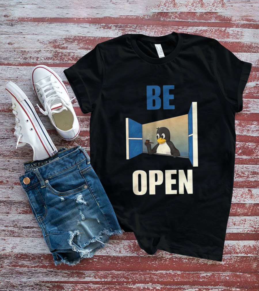 Penguin Be Open Smoking Pipe T-Shirt