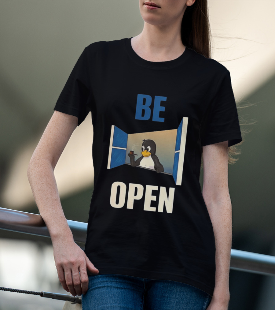 Penguin Be Open Smoking Pipe T-Shirt