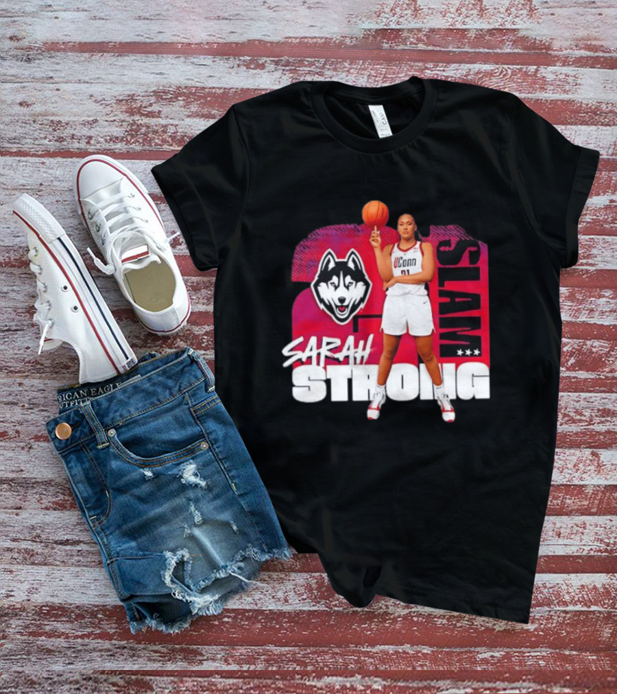 SLAM Sarah Strong UConn Huskies Basketball Player T-Shirt