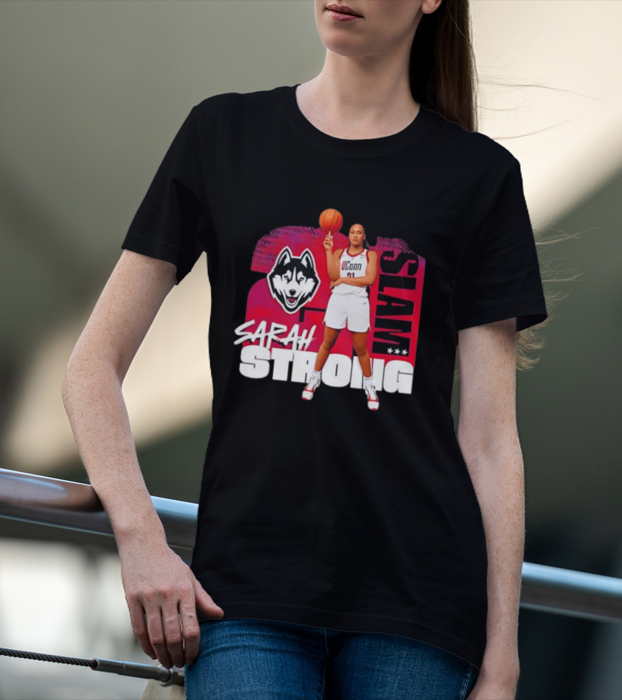 SLAM Sarah Strong UConn Huskies Basketball Player T-Shirt