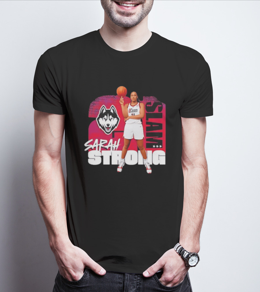 SLAM Sarah Strong UConn Huskies Basketball Player T-Shirt