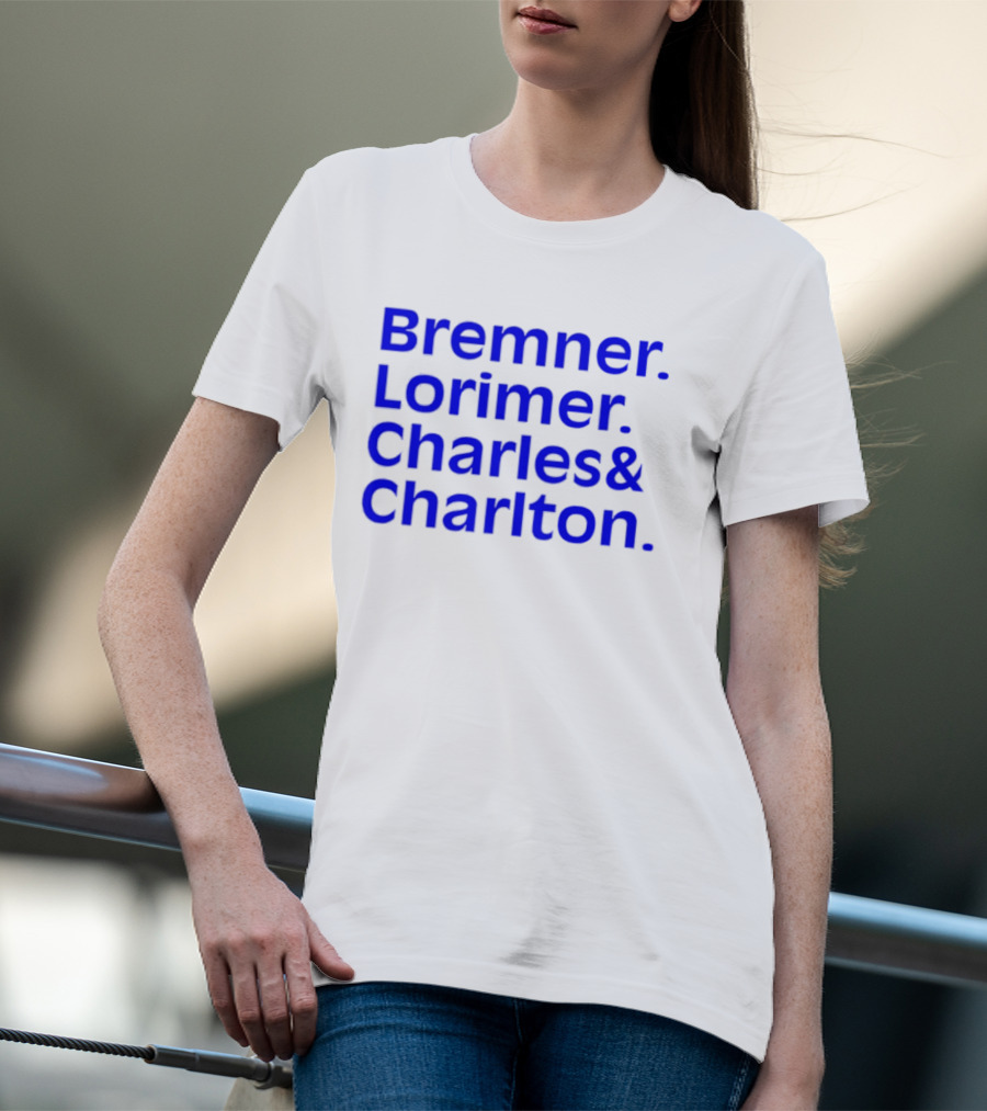 Bremner Lorimer Charles Charlton Football Legends T-Shirt