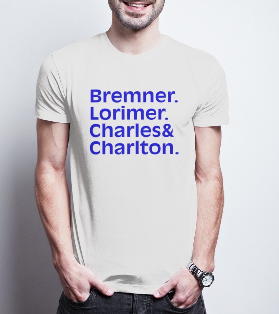 Bremner Lorimer Charles Charlton Football Legends T-Shirt