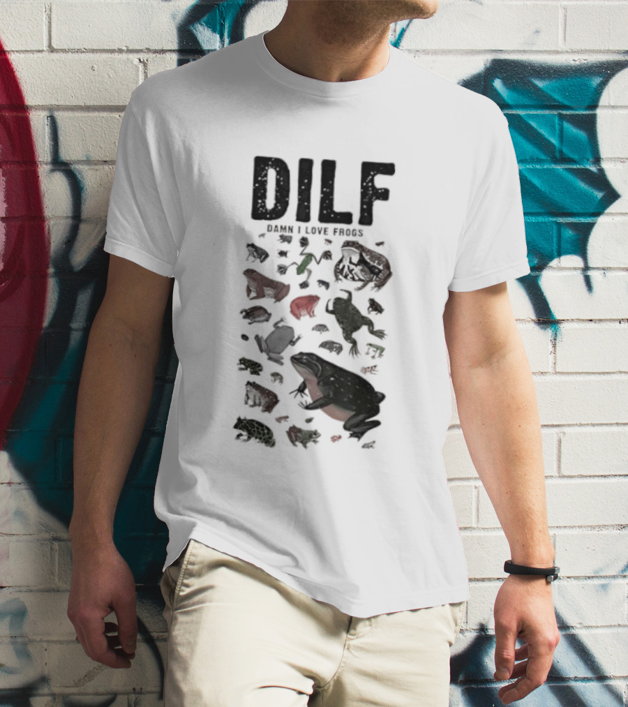 DILF Damn I Love Frogs Amphibian Lovers T-Shirt