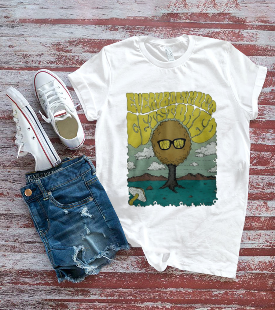 Everybody Must Get Stoned Bob Dylan Psychedelic Mushroom T-Shirt