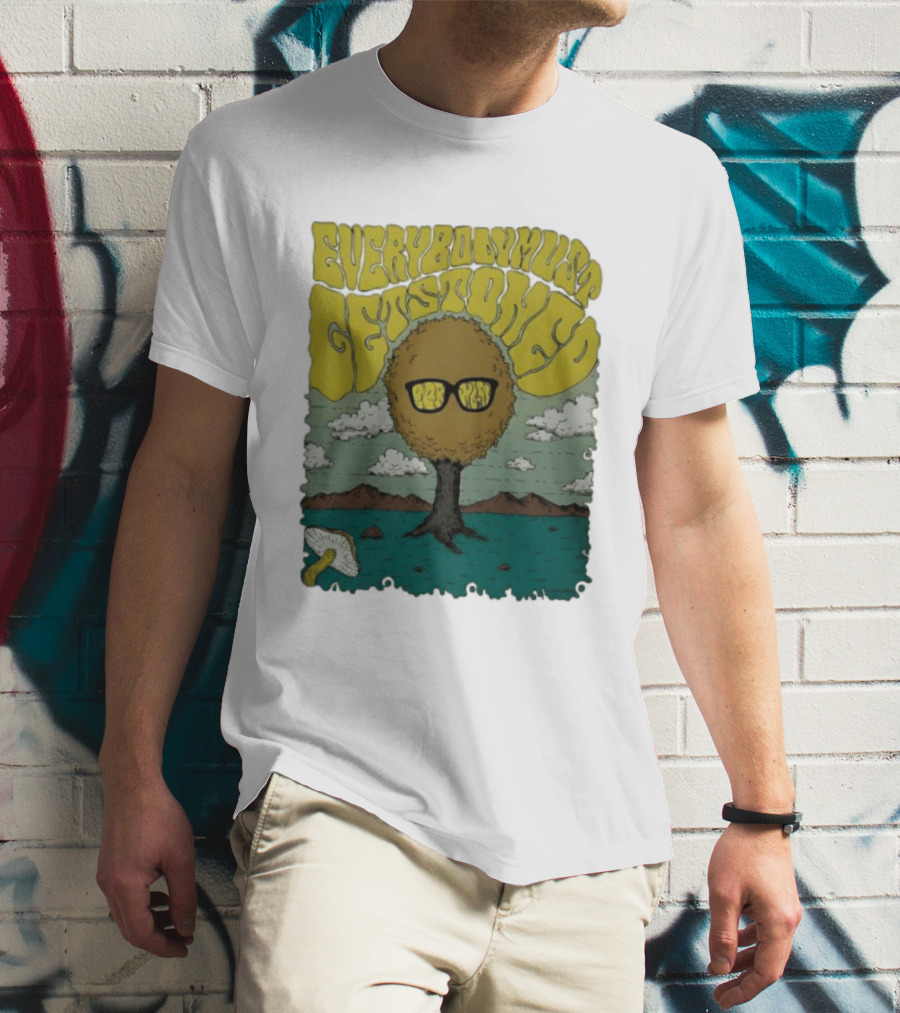 Everybody Must Get Stoned Bob Dylan Psychedelic Mushroom T-Shirt