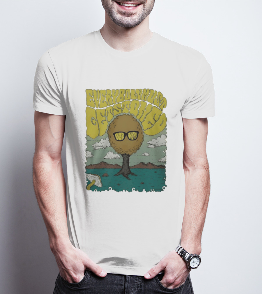 Everybody Must Get Stoned Bob Dylan Psychedelic Mushroom T-Shirt