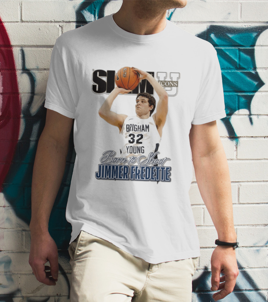 Slam U Icons Brigham Young 32 Born To Shoot Jimmer Fredette T-Shirt