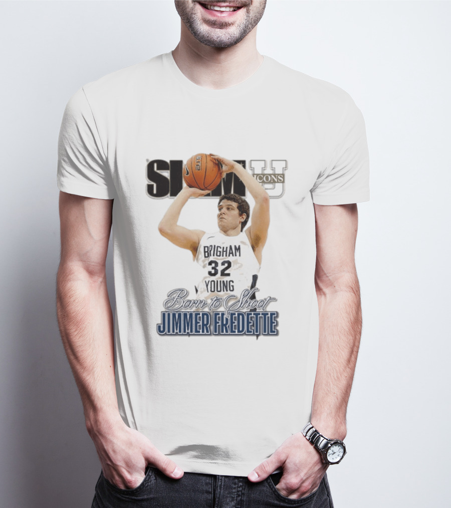 Slam U Icons Brigham Young 32 Born To Shoot Jimmer Fredette T-Shirt