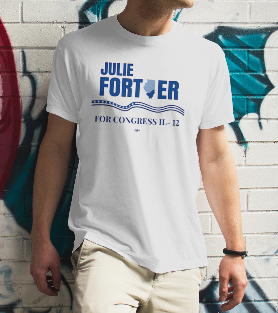 Julie Fortier For Congress IL 12 With Illinois State Map T-Shirt