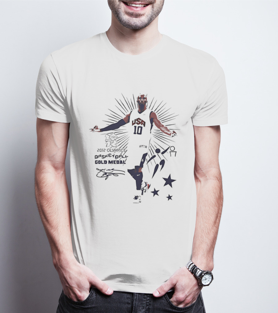 Kobe Bryant USA Basketball 2012 Gold Medal Olympics T-Shirt