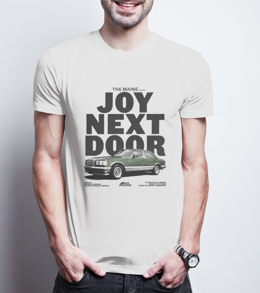 The Maine Joy Next Door Retro Car T-Shirt