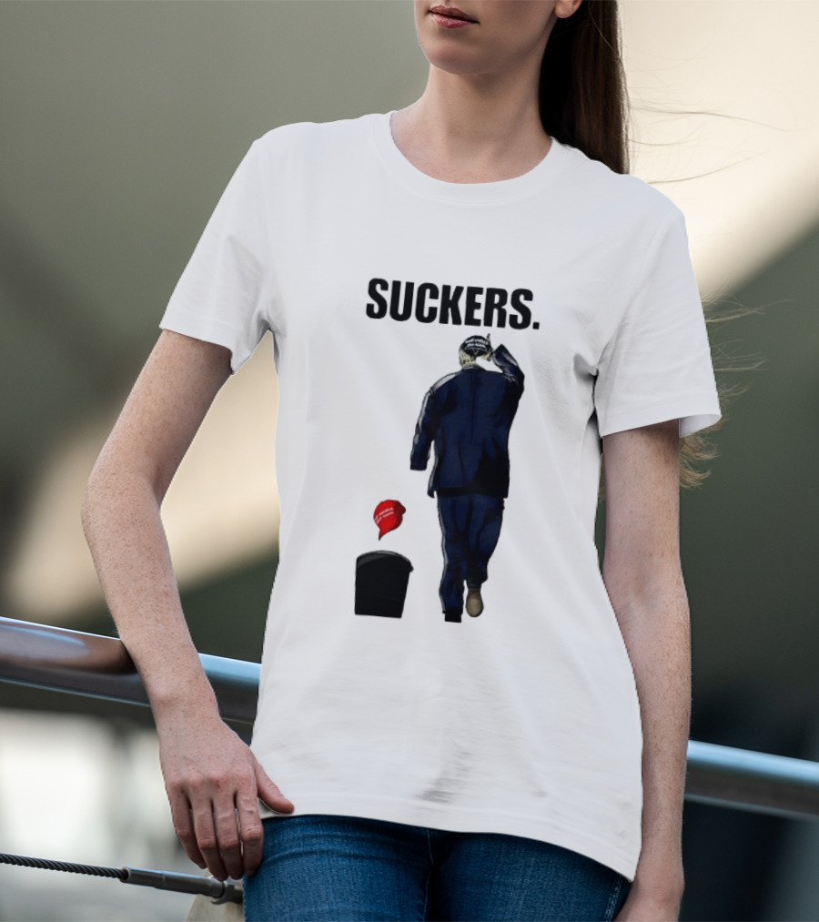 Suckers Trump MAGA Hat Trash Can T-Shirt