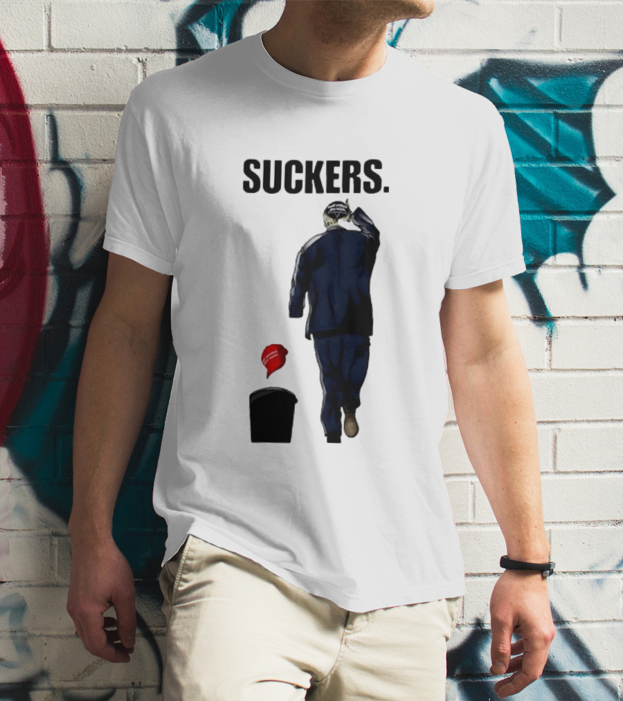 Suckers Trump MAGA Hat Trash Can T-Shirt