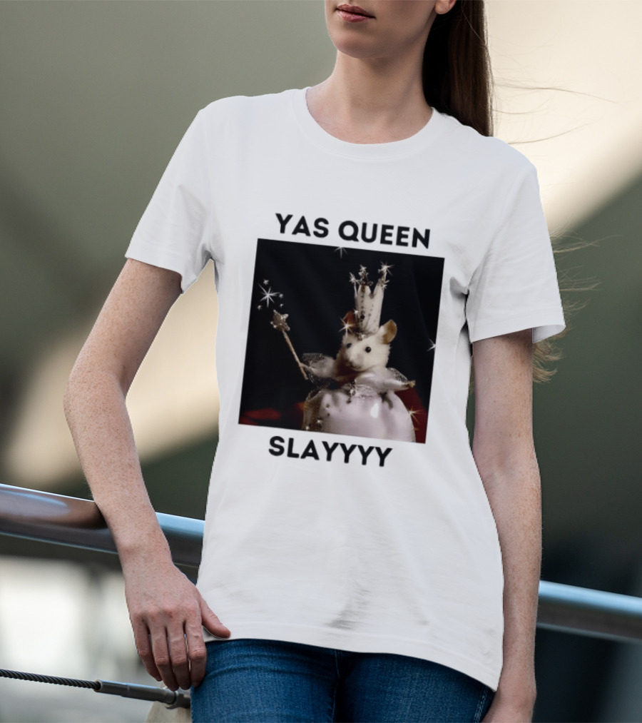Yas Queen Slayyyy Mouse With Crown And Wand Magic T-Shirt