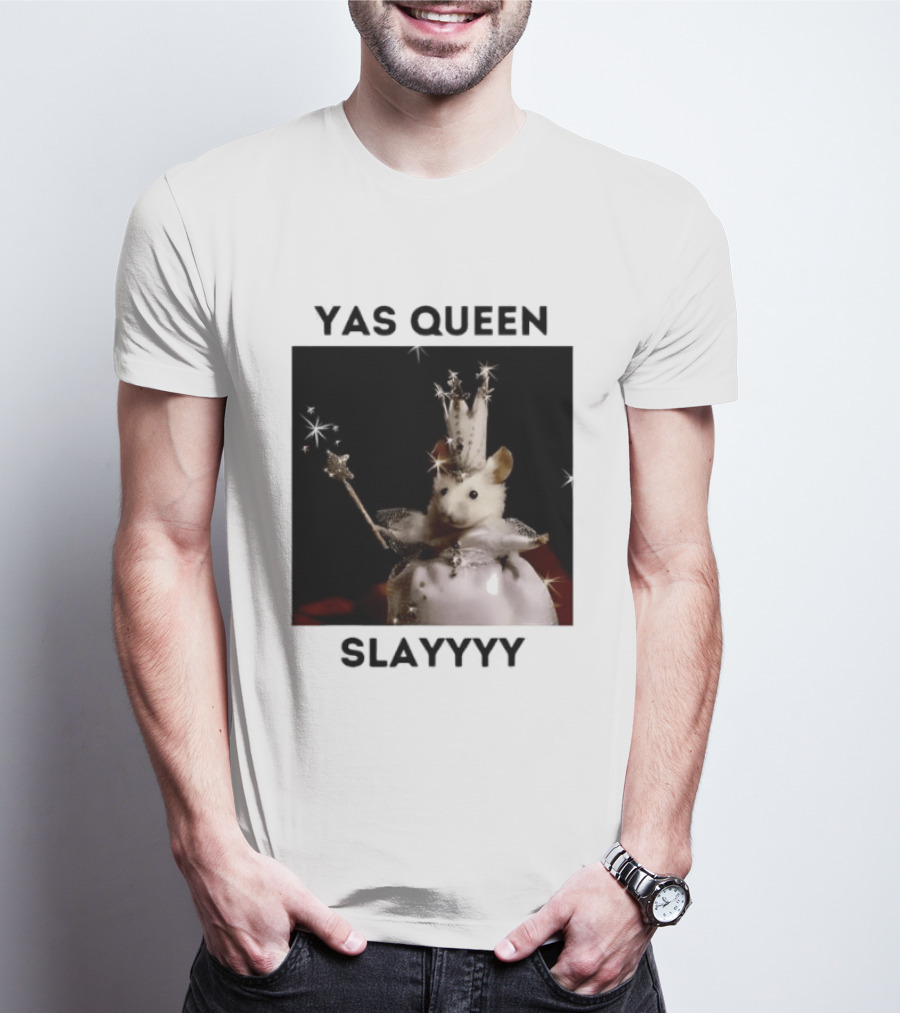 Yas Queen Slayyyy Mouse With Crown And Wand Magic T-Shirt