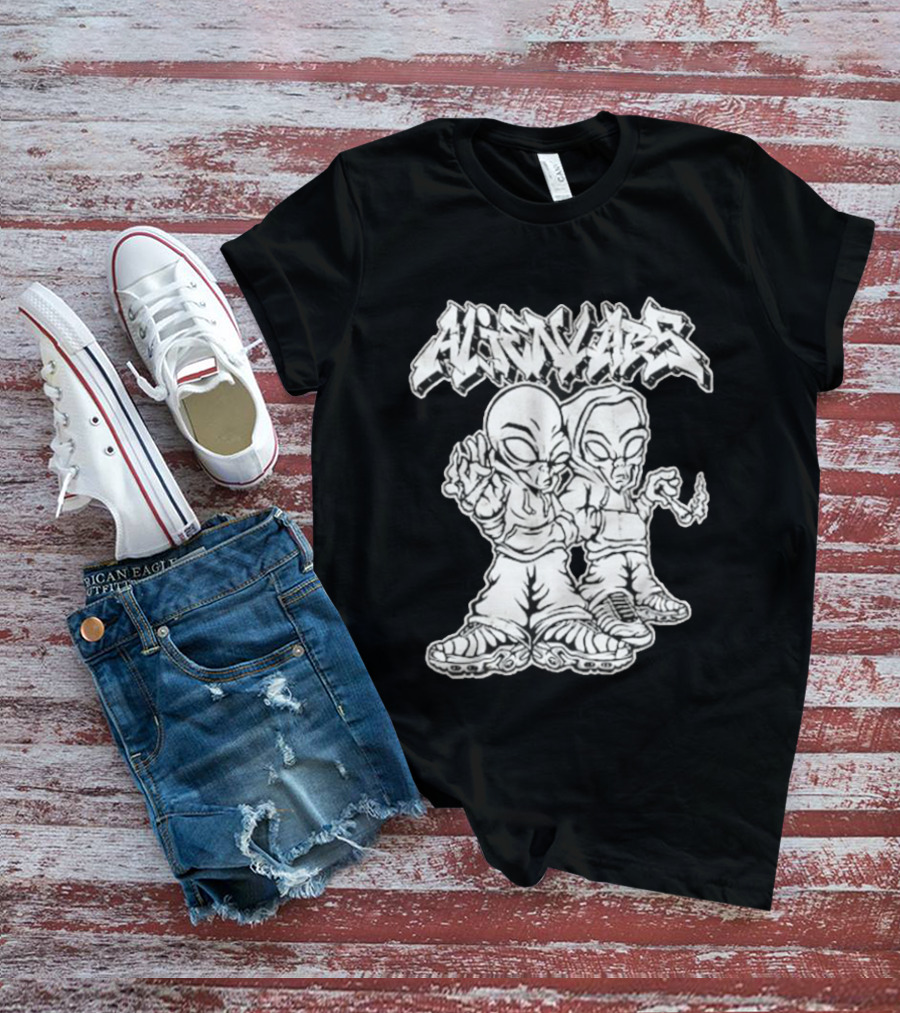 Alienlabs Cosmic Cigarettes Streetwear Style Alien Characters T-Shirt