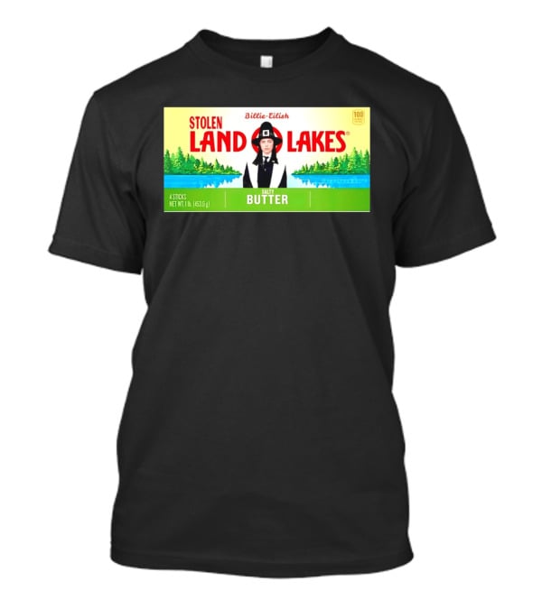 Billie Eilish Stolen Land O Lakes Salty Butter Anti ICE T-Shirt