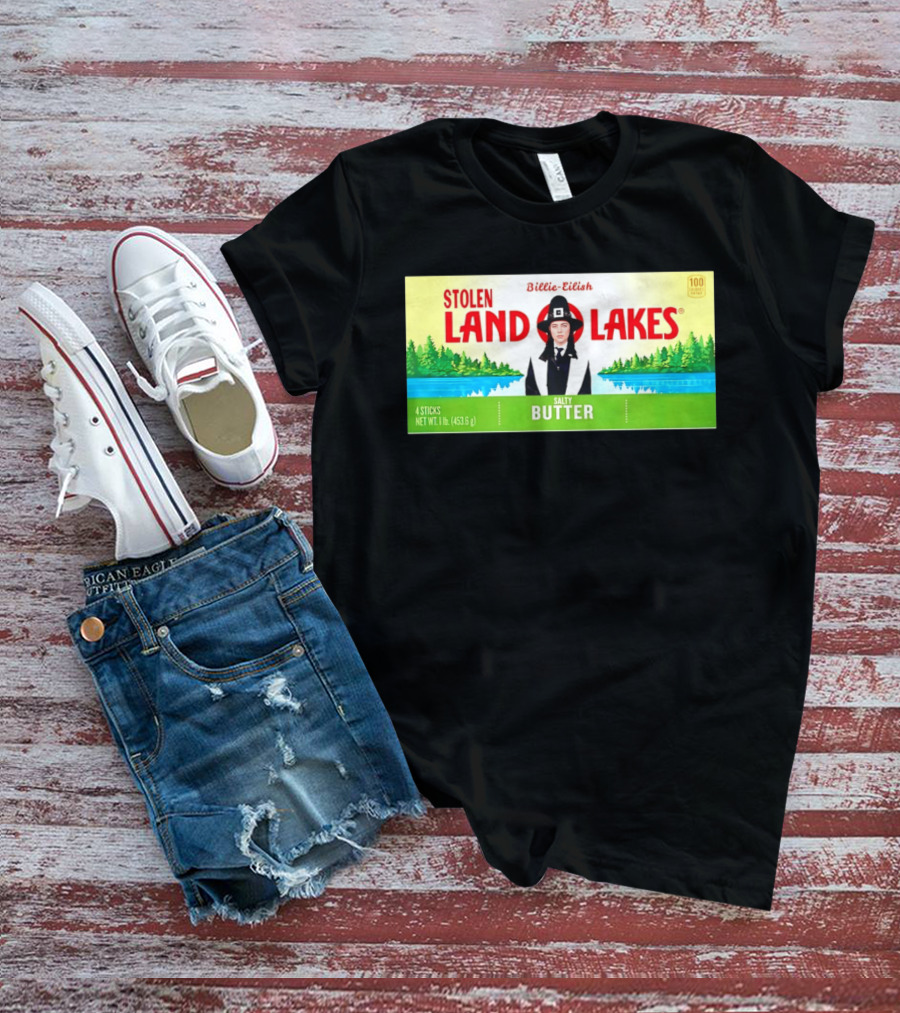 Billie Eilish Stolen Land O Lakes Salty Butter Anti ICE T-Shirt