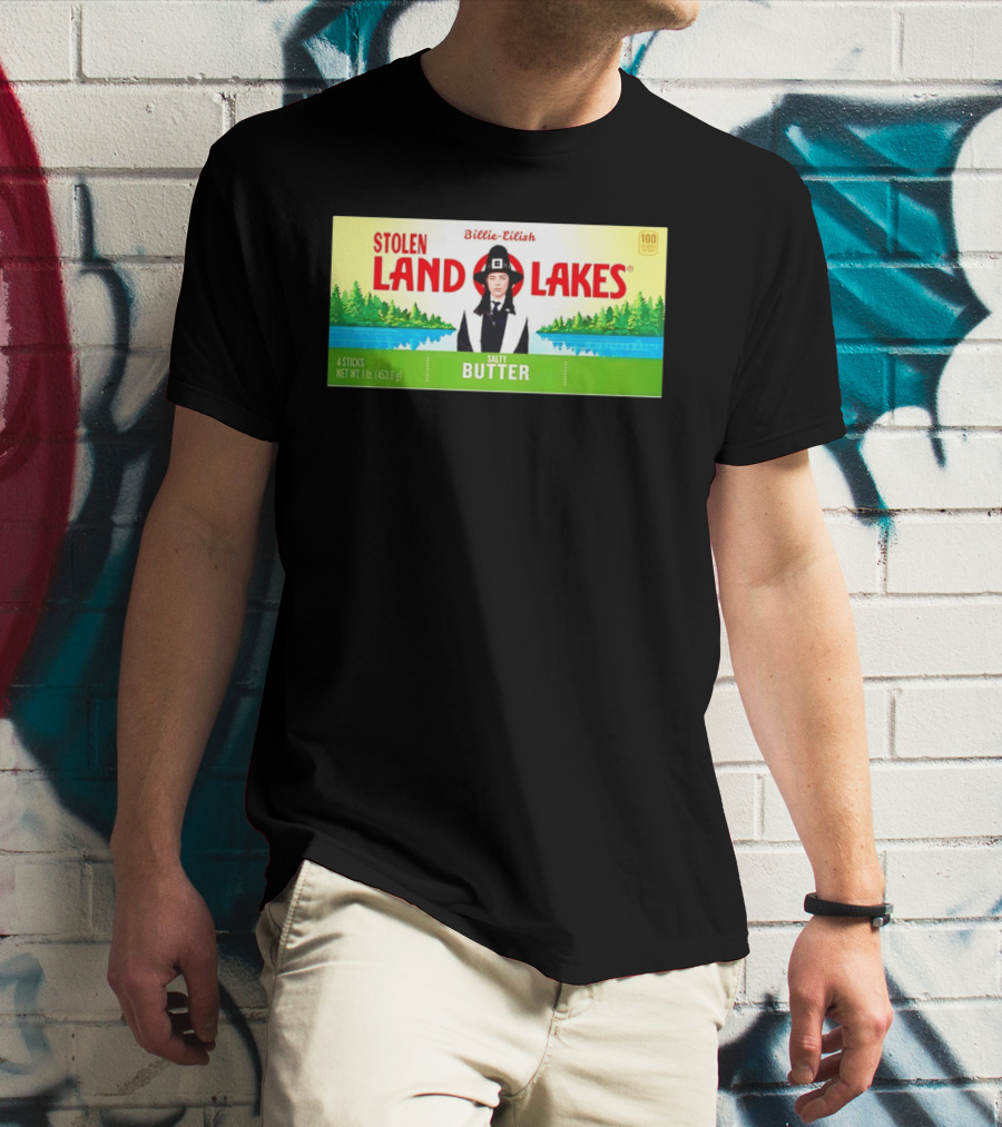 Billie Eilish Stolen Land O Lakes Salty Butter Anti ICE T-Shirt