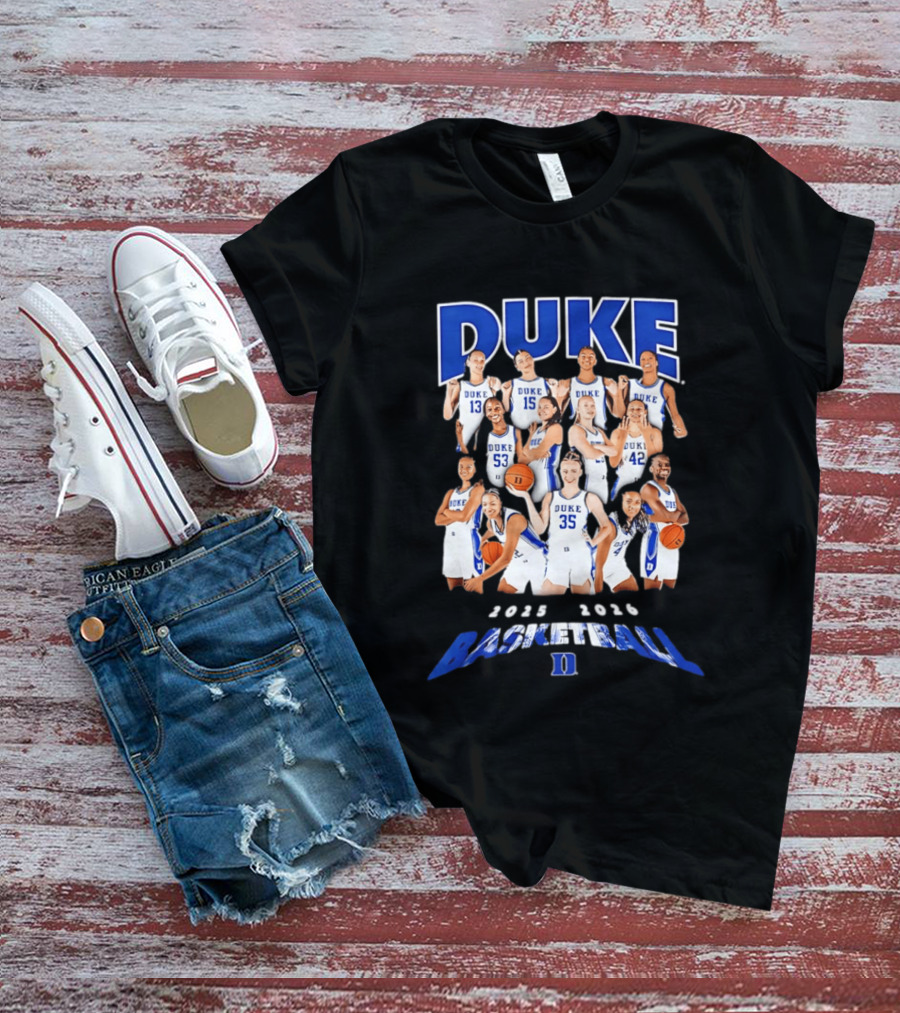 Duke Blue Devils Women's Basketball Team 2025 2026 Collage T-Shirt