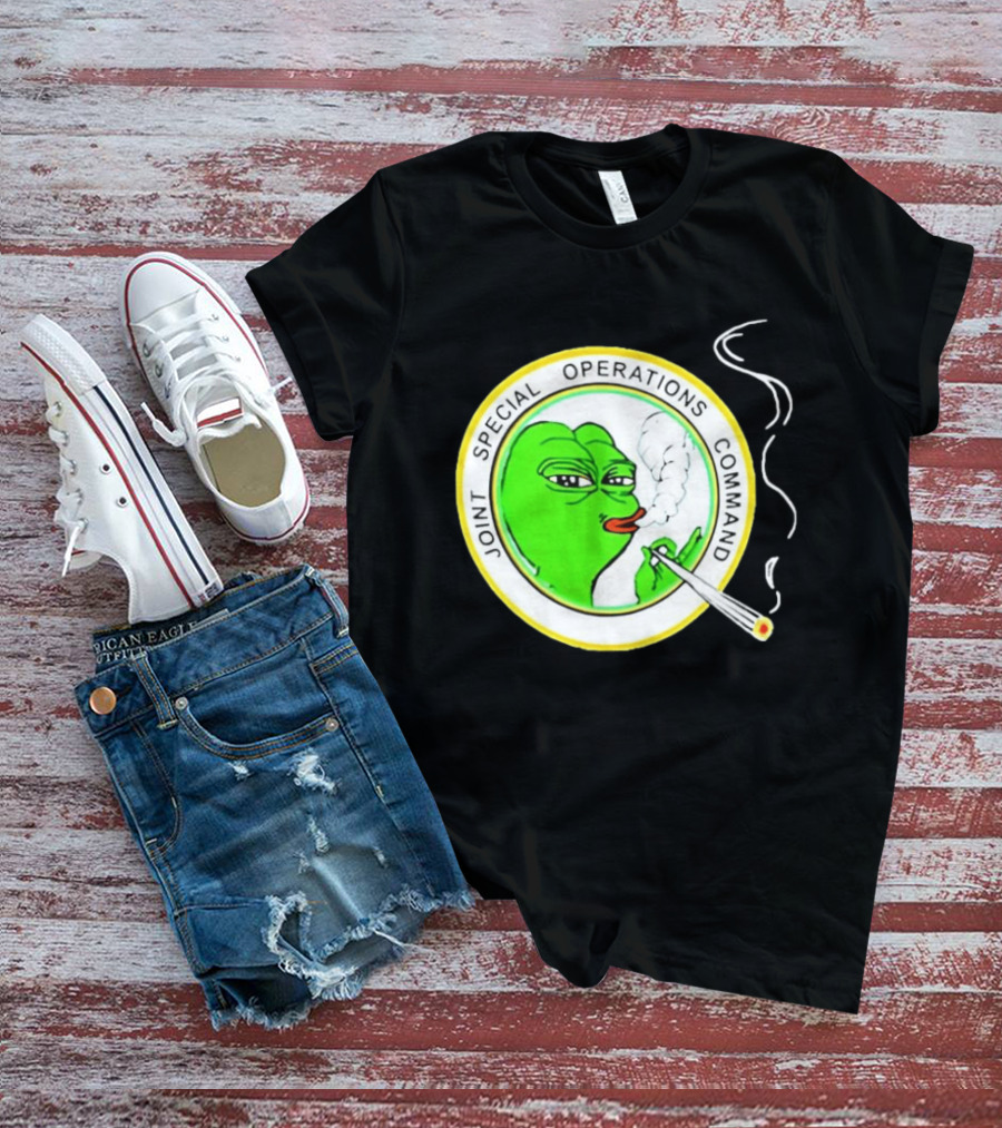 Sad Pepe Smoking Meme Joint Special Operations Command T-Shirt