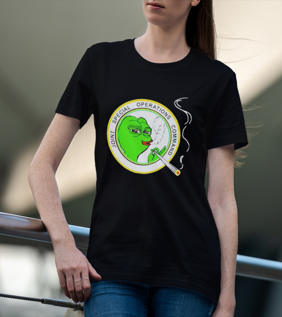 Sad Pepe Smoking Meme Joint Special Operations Command T-Shirt