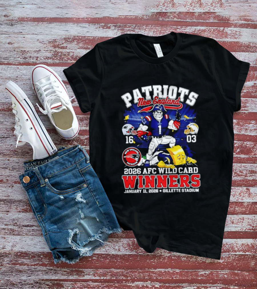 Patriots New England 2026 AFC Wild Card Winners Gillette Stadium January 11th T-Shirt