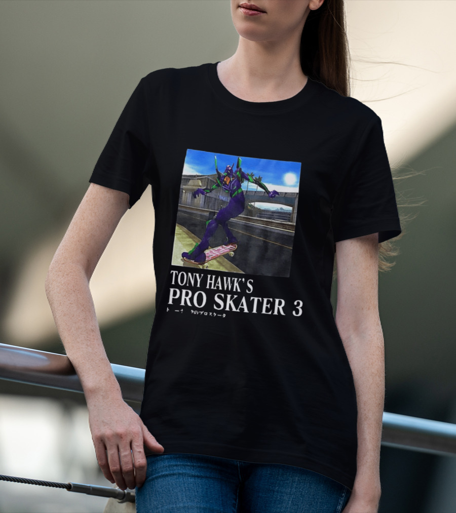 Tony Hawk's Pro Skater 3 Evangelion Crossover Skating Scene T-Shirt