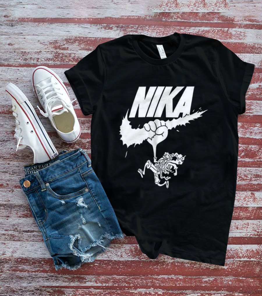 Nika Sun God One Piece Fist Logo Anime T-Shirt