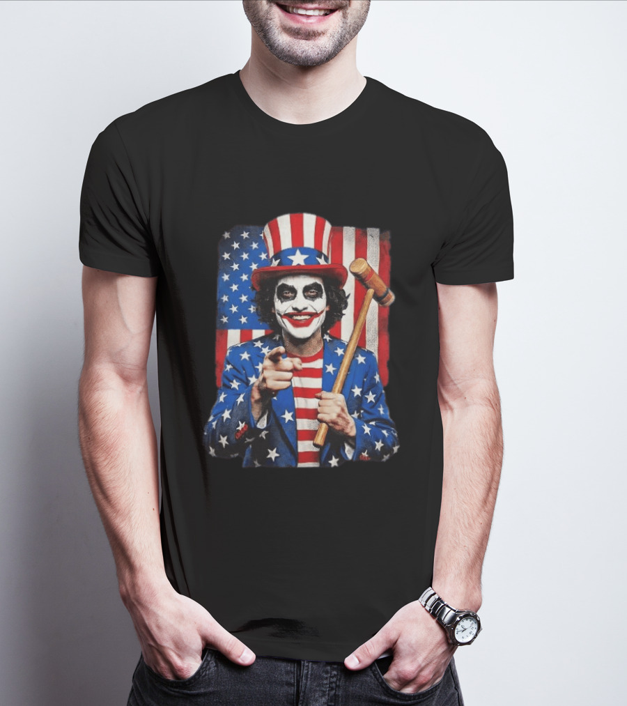 Uncle Jimmy USA Flag Joker Parody Patriotic Costume T-Shirt