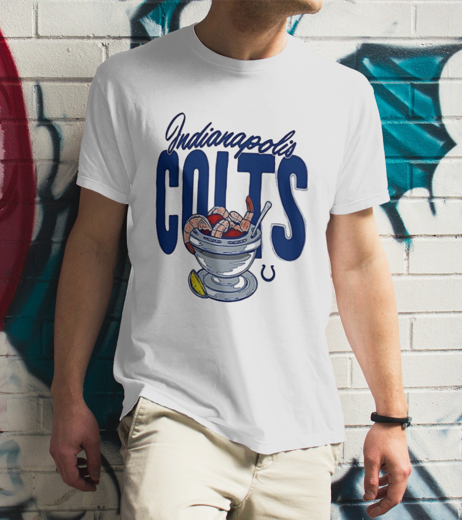 Indianapolis Colts Shrimp Cocktail Bowl Football Team T-Shirt