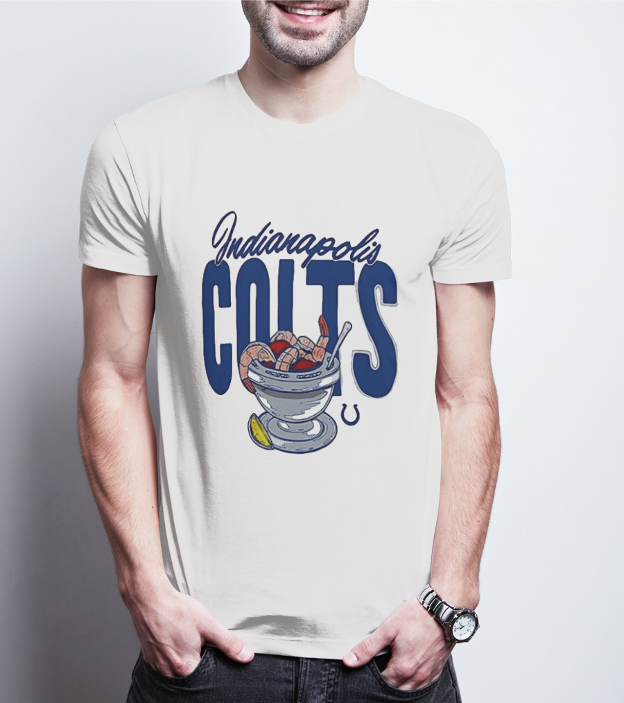 Indianapolis Colts Shrimp Cocktail Bowl Football Team T-Shirt