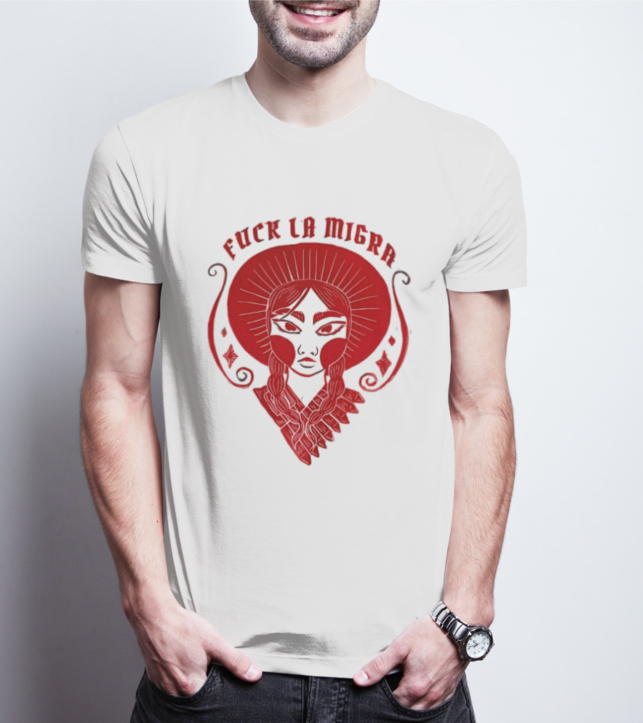 Fuck LA Migra Bold Red Empowerment T-Shirt